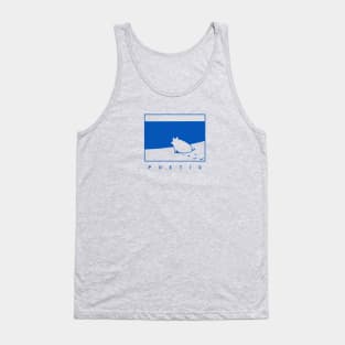 Poetic mood, a pig on the beach Tank Top